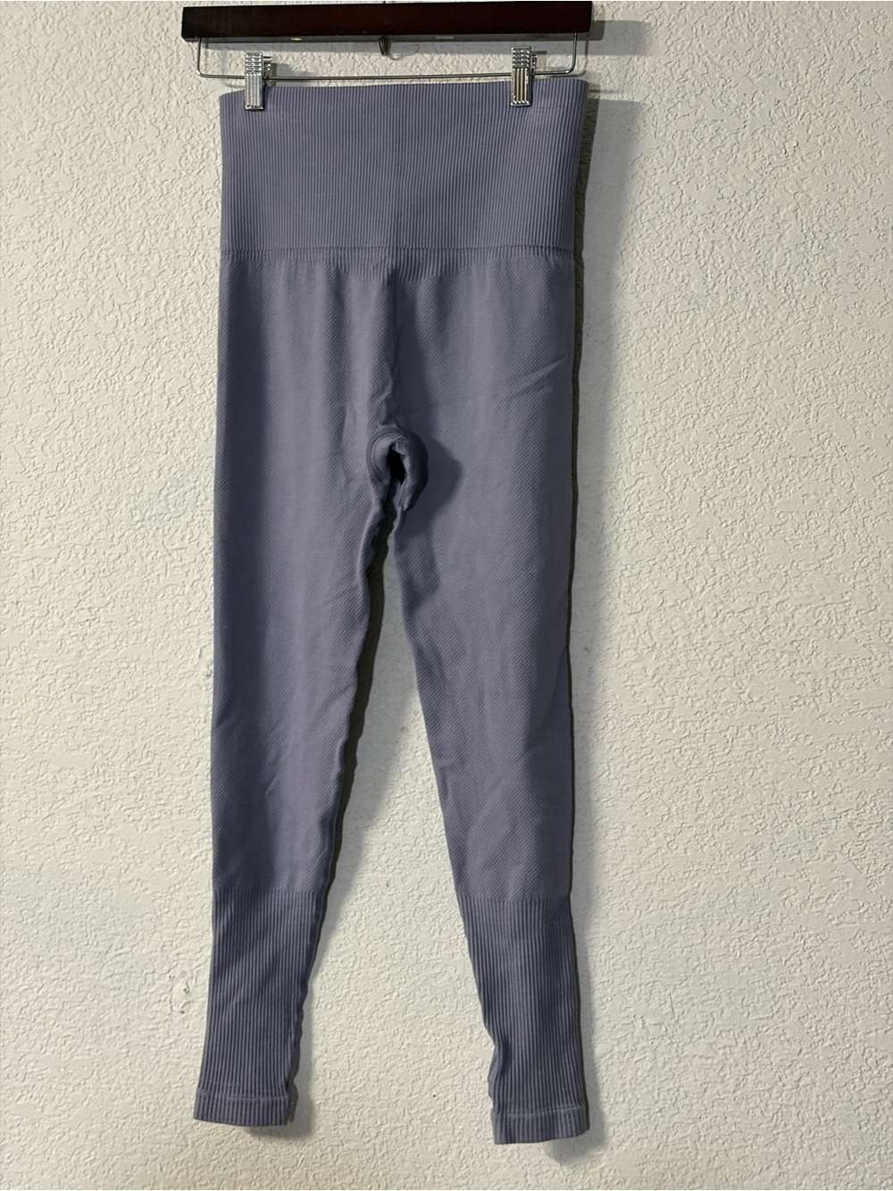 High-Waist Gymshark Lavender seamless ribbed compression Athletic leggings